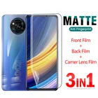 Защитная пленка 3-в-1 для Xiaomi Poco X3 F3 M3 NFC Pro PocoX3 PocoF3