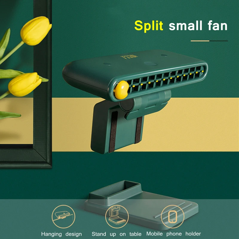 air cooling bladeless clip fans usb wireless table ventilator phone holder 3 speed 120° wind adjustable portable for home office free global ship