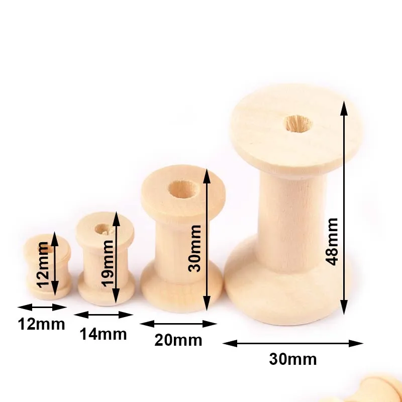 Натуральные деревянные катушки органайзер шпагат ткань нить проволока