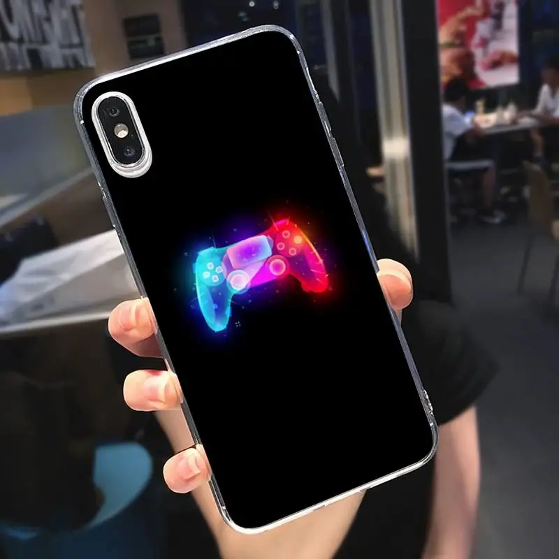 

Game Play Station button Phone Case Transparent soft For iphone 5 5s 5c se 6 6s 7 8 11 12 plus mini x xs xr pro max
