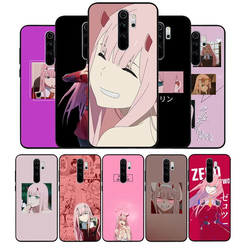 Ноль два Darling в FranXX аниме милый черный силиконовый мягкий чехол для мобильного