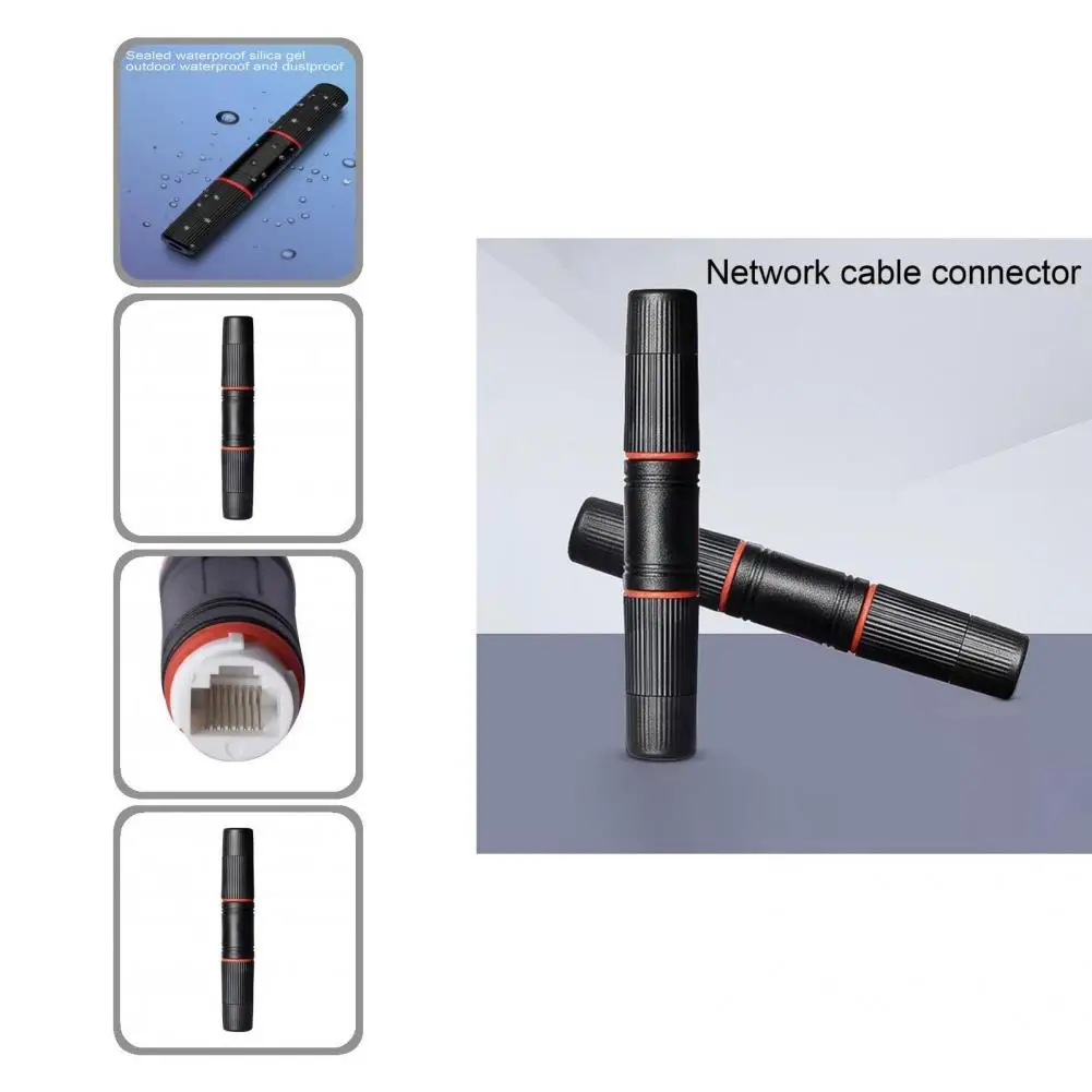

Useful Network Coupler Wear-resistant Dustproof Female to Female RJ45 LAN Connector Plug for Outdoor Network Connector
