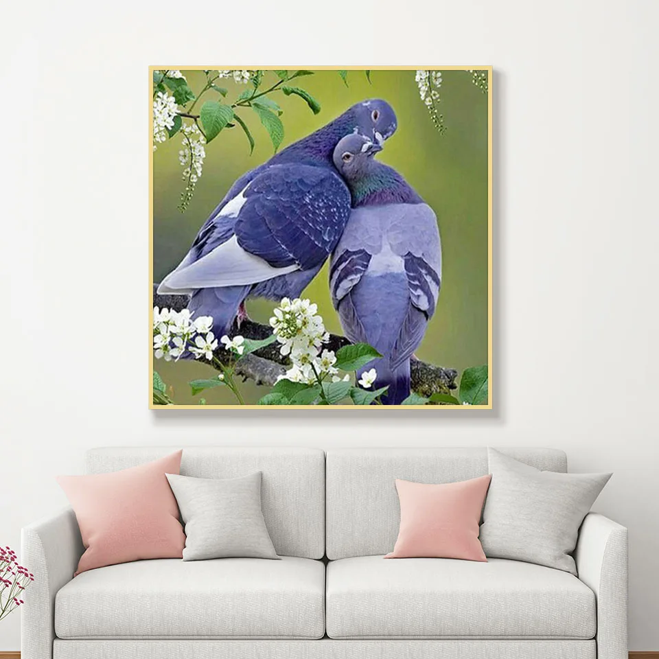 Полноразмерная 5D картина сделай сам вышивка крестиком Птицы голубь 3D Алмазные