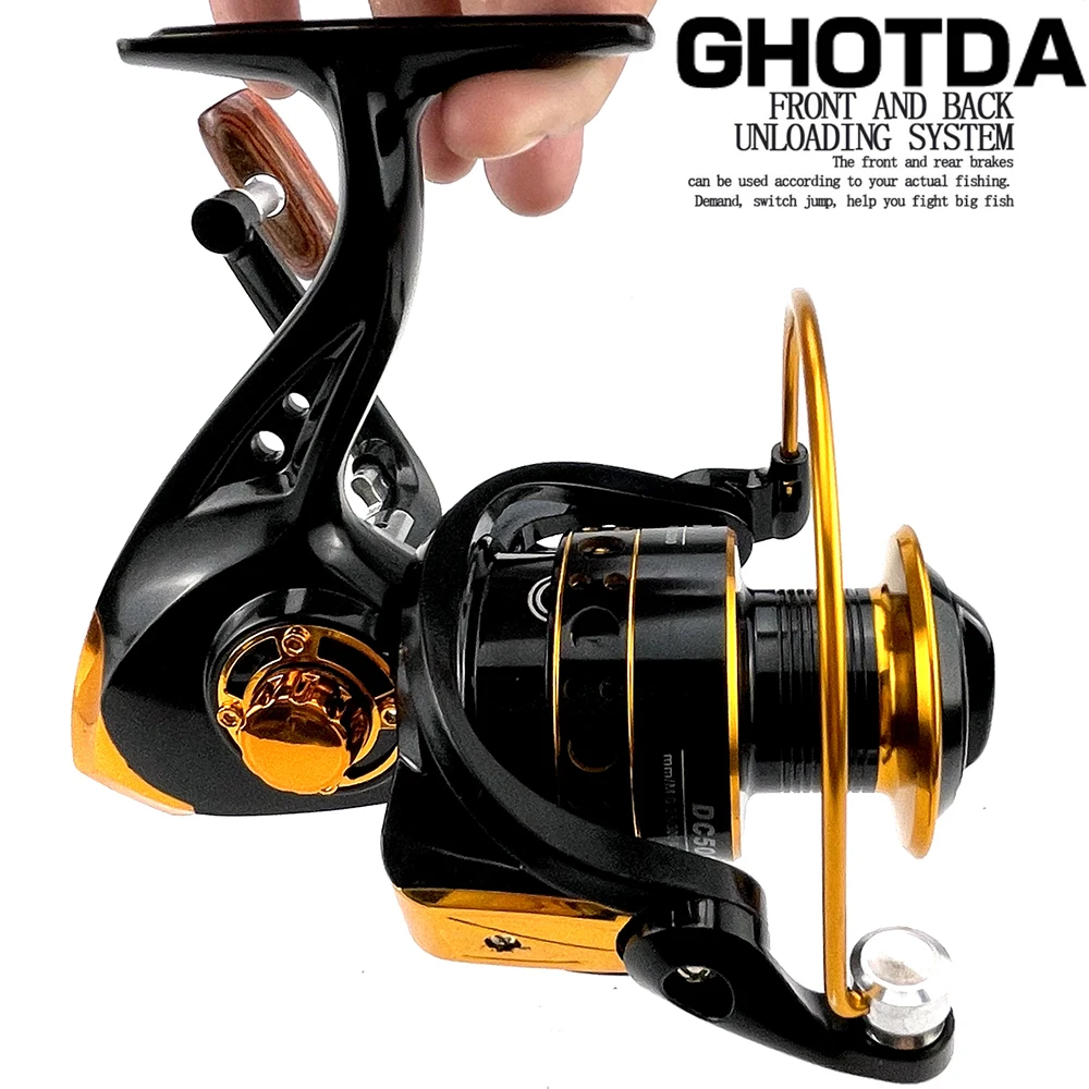 Fishing Reel 5.2:1 High Speed Metal Spool Spinning Reel Saltwater Ocean Boat Fishing Tools
