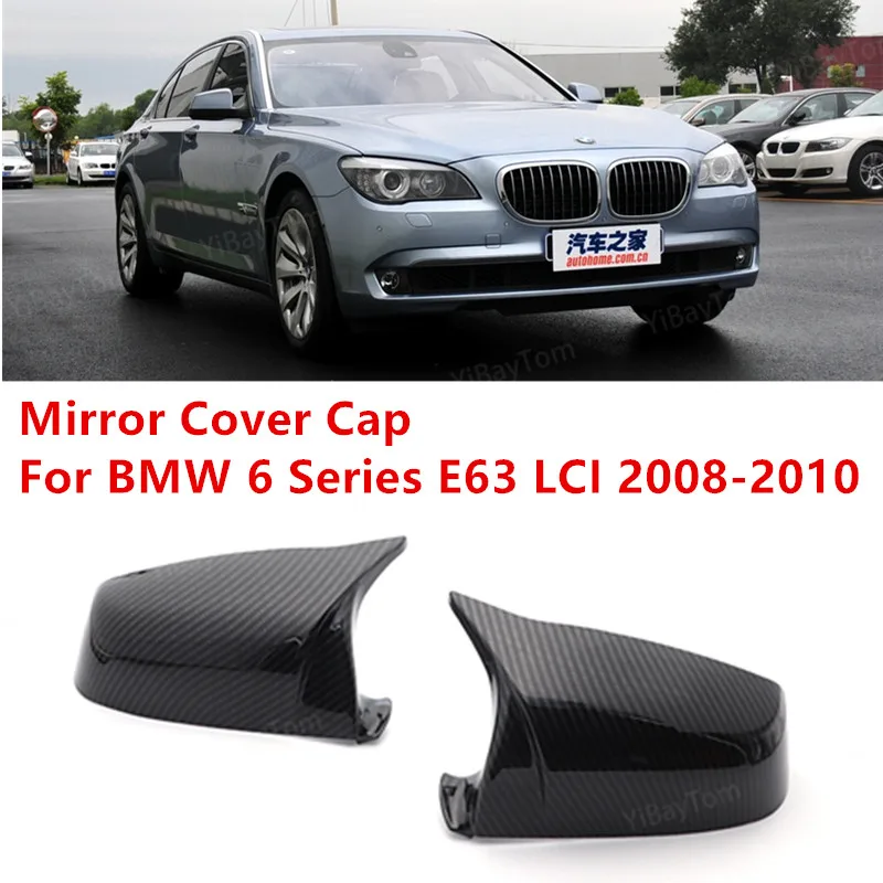

Черный Цвет крышки зеркала из углеродного волокна левой и правой стороны Зеркало заднего вида Кепки оболочки для BMW серий 6 LCI 2008-2010