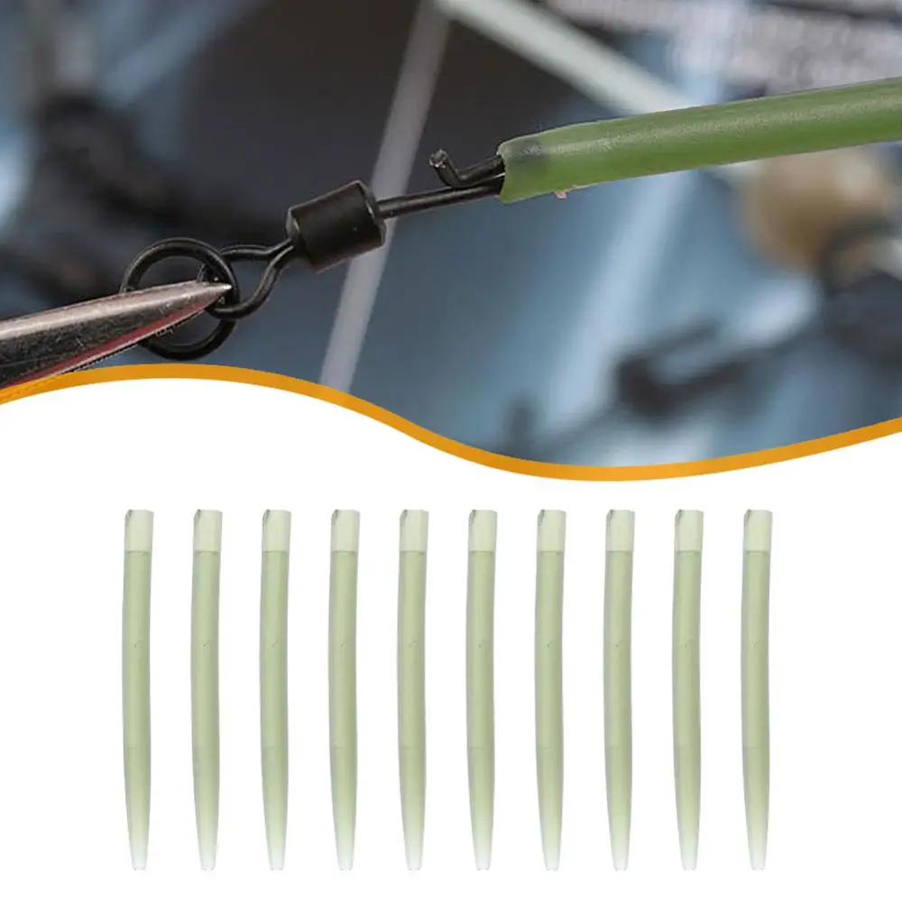 30/50 шт рукав для рыболовного крючка труба волосы Rig Выравнивателя охотника рукава