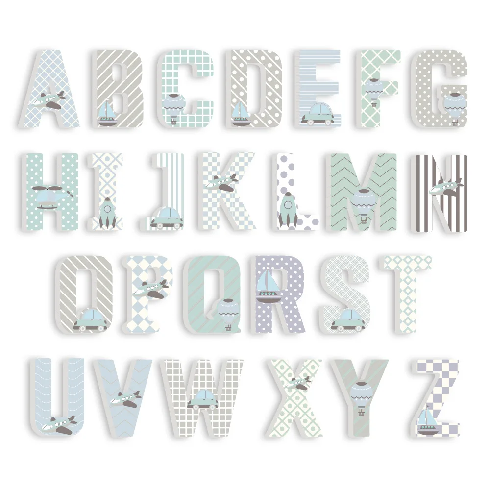 3d наклейки с буквами английского алфавита из ПВХ в верхнем корпусе украшение для