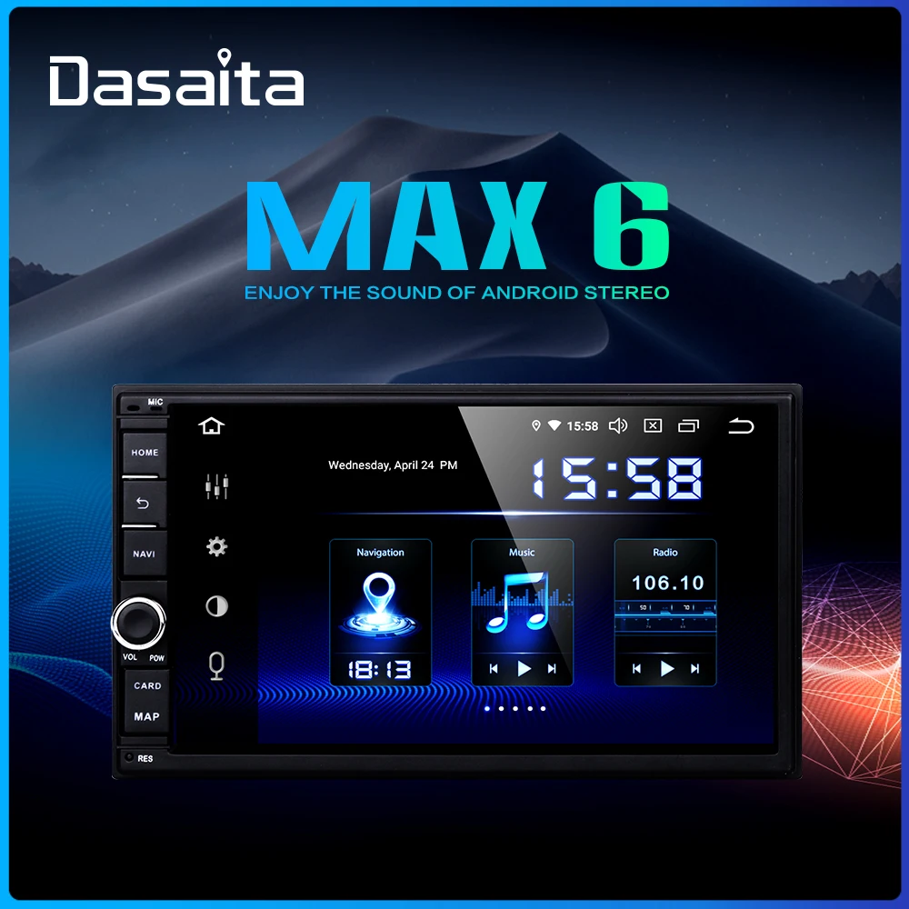 MAX6 Android 10 Универсальный Автомобильный 2 Din Радио 7 &quotIPS экран стерео Мультимедиа