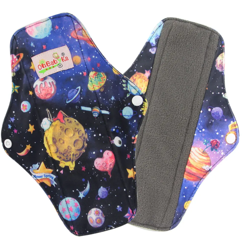 29 Ohbabyka многоразовые прокладки для трусиков, водонепроницаемые тканевые гигиенические прокладки для мам, менструальные прокладки с бамбуковым углем для дневных подушечек 250 мм - Цвет: 29