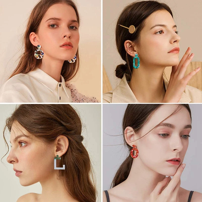 

3 Pack Earring Epoxy Resin Molds, Drop Dangle Resin Earring Mold, Fashion Jewelry Resin Silicone Molds for Women Girls