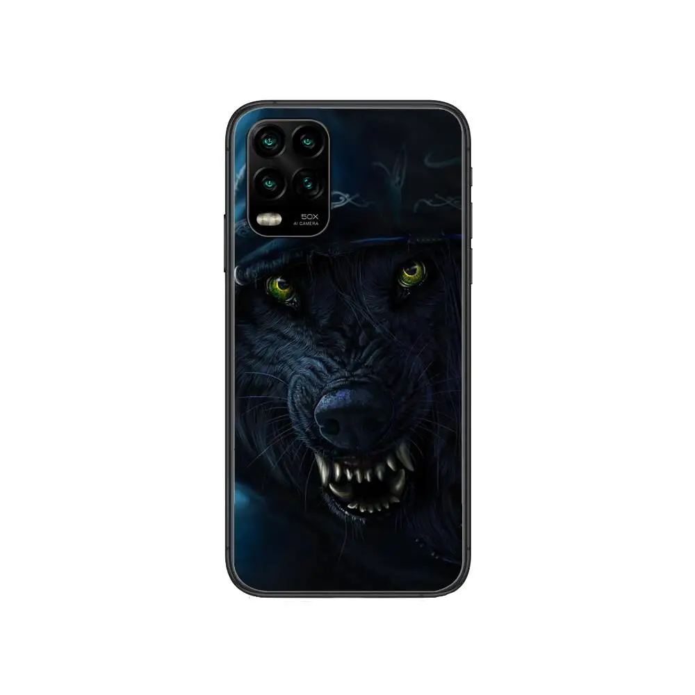 

Prairie wolf wolf totem animal Phone Case For XiaoMi Redmi 11lite ultra 9 8A 7A 6 A Pro T 5G K40 Anime Black Cover Silicone Back
