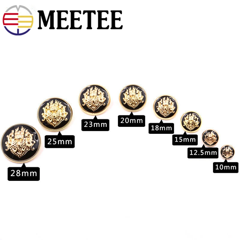 Meetee 10/20 шт 10 28 мм Металлические Кнопки для пальто рубашки куртки декоративные