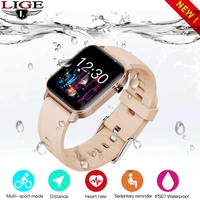 lige new full screen touch smart watch women activity fitness tracker blood pressure for xiaomi woman smartwatch band gift