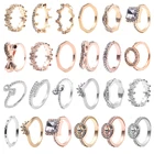 Кольцо женское, посеребренное, маргаритки, Цветочная корона, 45 стилей, ювелирное изделие для помолвки, юбилея, подарок, 2020