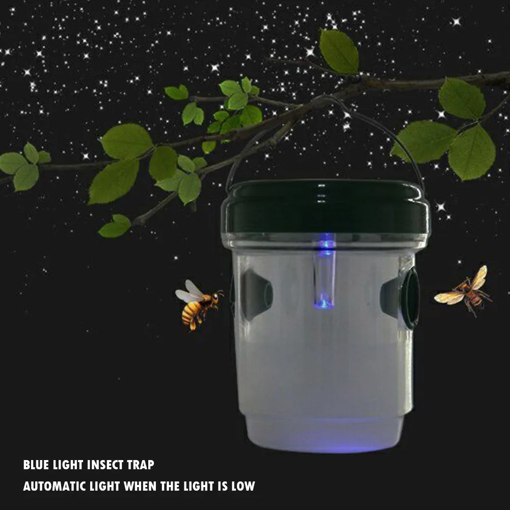 

Outdoor Hanging Wasp Trap Pest Shield LED Solar Powered Bee Catcher Insect Trap Garden Flying Plant Insect Bee Catcher