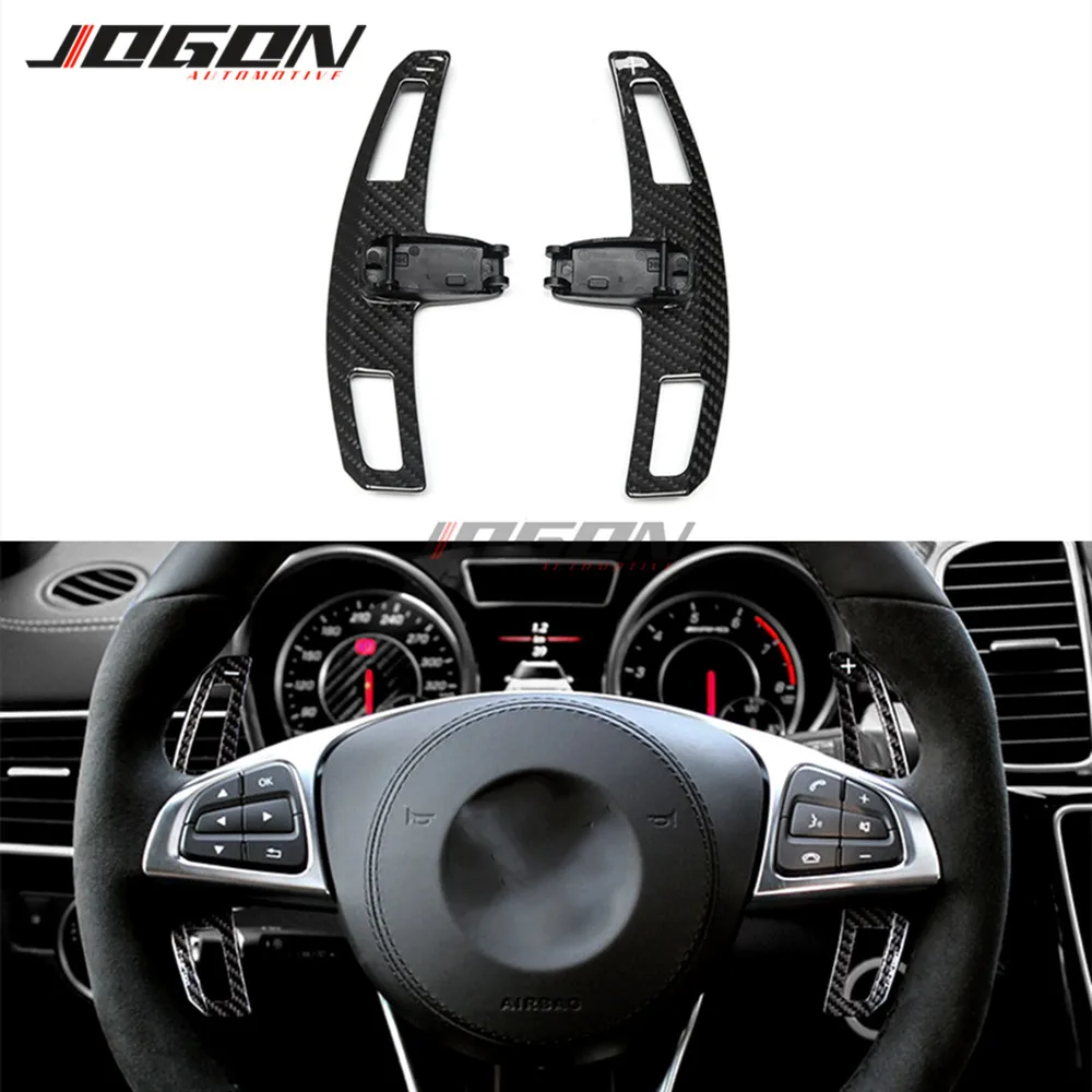 

Real Carbon Car Steering Wheel Paddle Trim For Mercedes Benz A45 A45 CLA45 C63 S63 GLA45 GLE63 GLS63 AMG 2015-2020 Replace