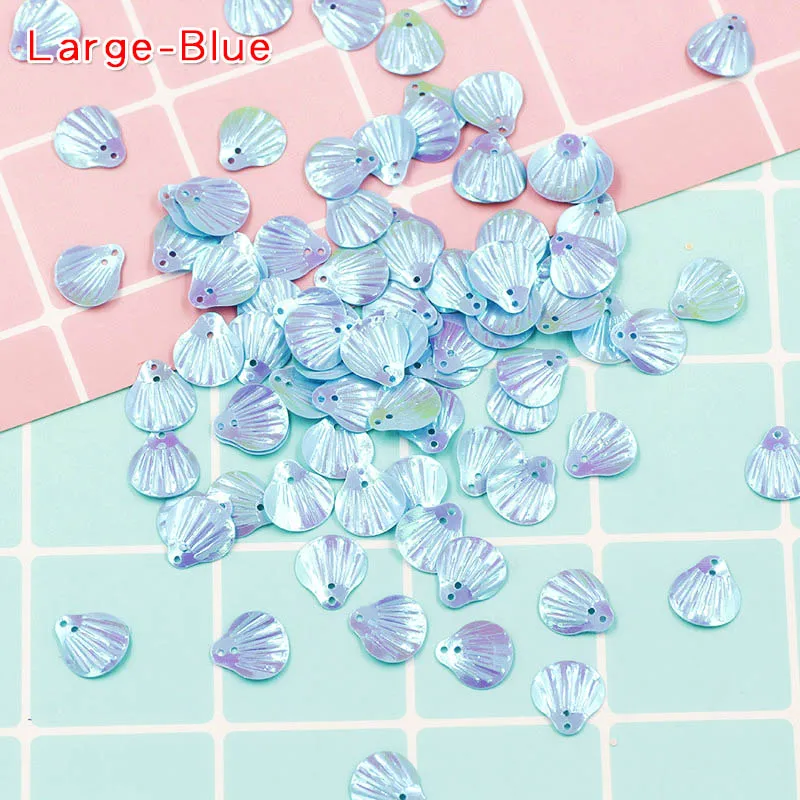 2-Large-Blue 10 г красочные оболочки Блестки прозрачные поставки слаймов Декор наполнитель дополнение игрушки DIY Lizun оболочки блеск Подвески клейкие аксессуары - Цвет: 2-Large-Blue