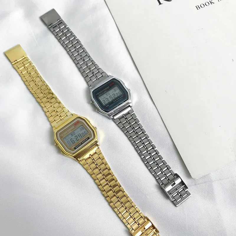 

Square Watch Female Simple Fashion Retro Small Gold Watch Male Punk Style Small Silver Watch Metal Student Watch