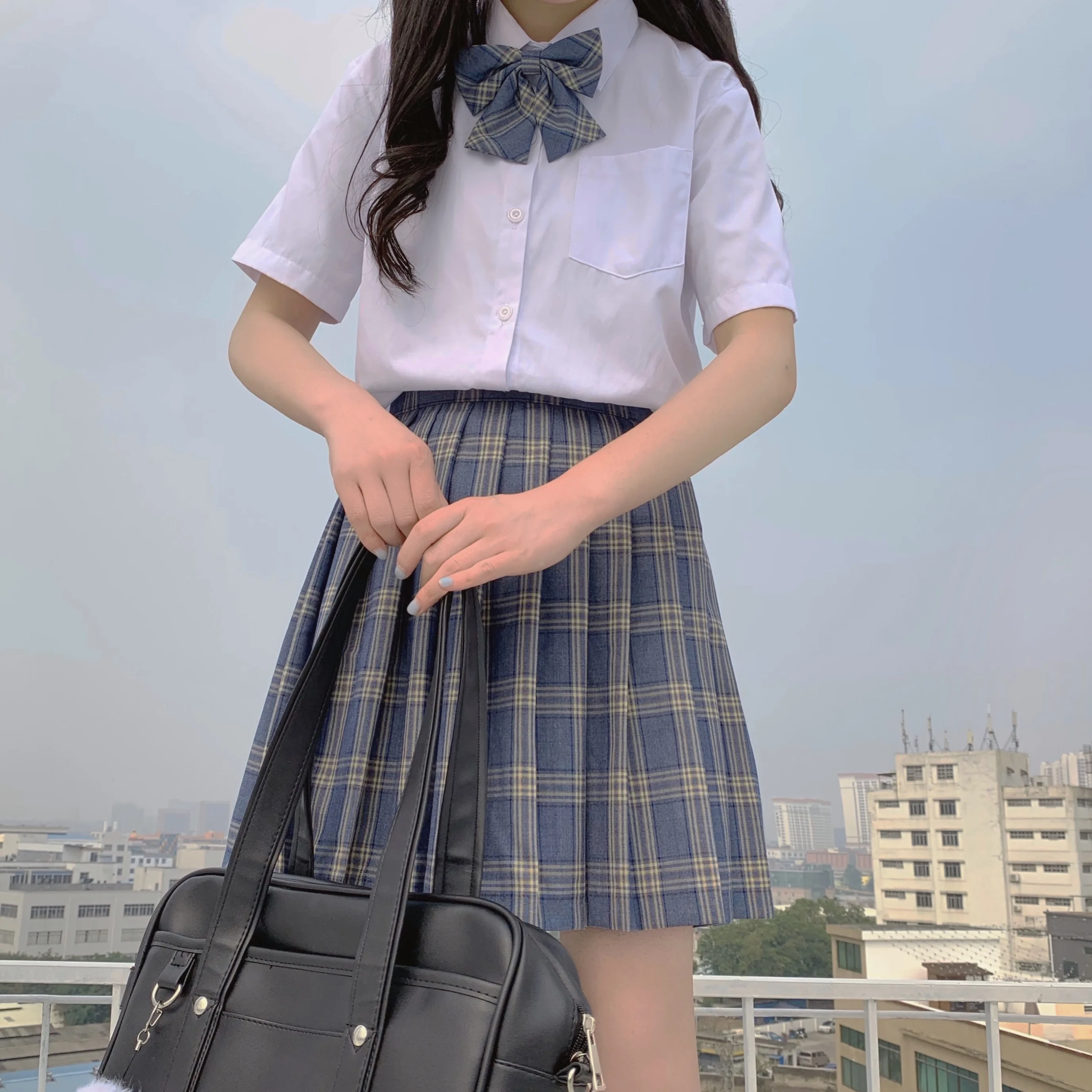 Женский костюм новинка лета 2020 корейская версия униформы JK рубашка с галстуком +