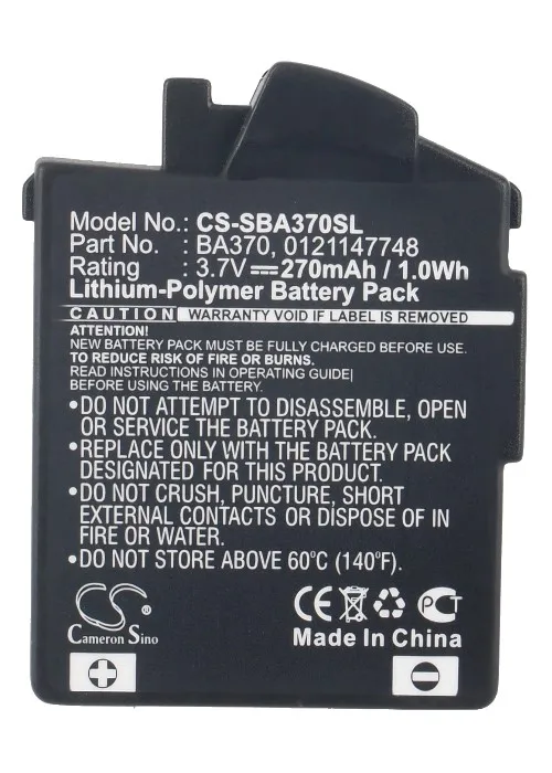 

Cameron Sino 270mAh Battery BA370 for Sennheiser 450TRAVEL,550Travel,MM400,MM450,PX210 BT,PX 360,PX 360 BT,PXC 310,PXC 310 BT