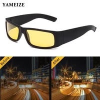 yameize night vision driver goggles men polarized sunglasses anti glare yellow lens car driving glasses protective gears gafas
