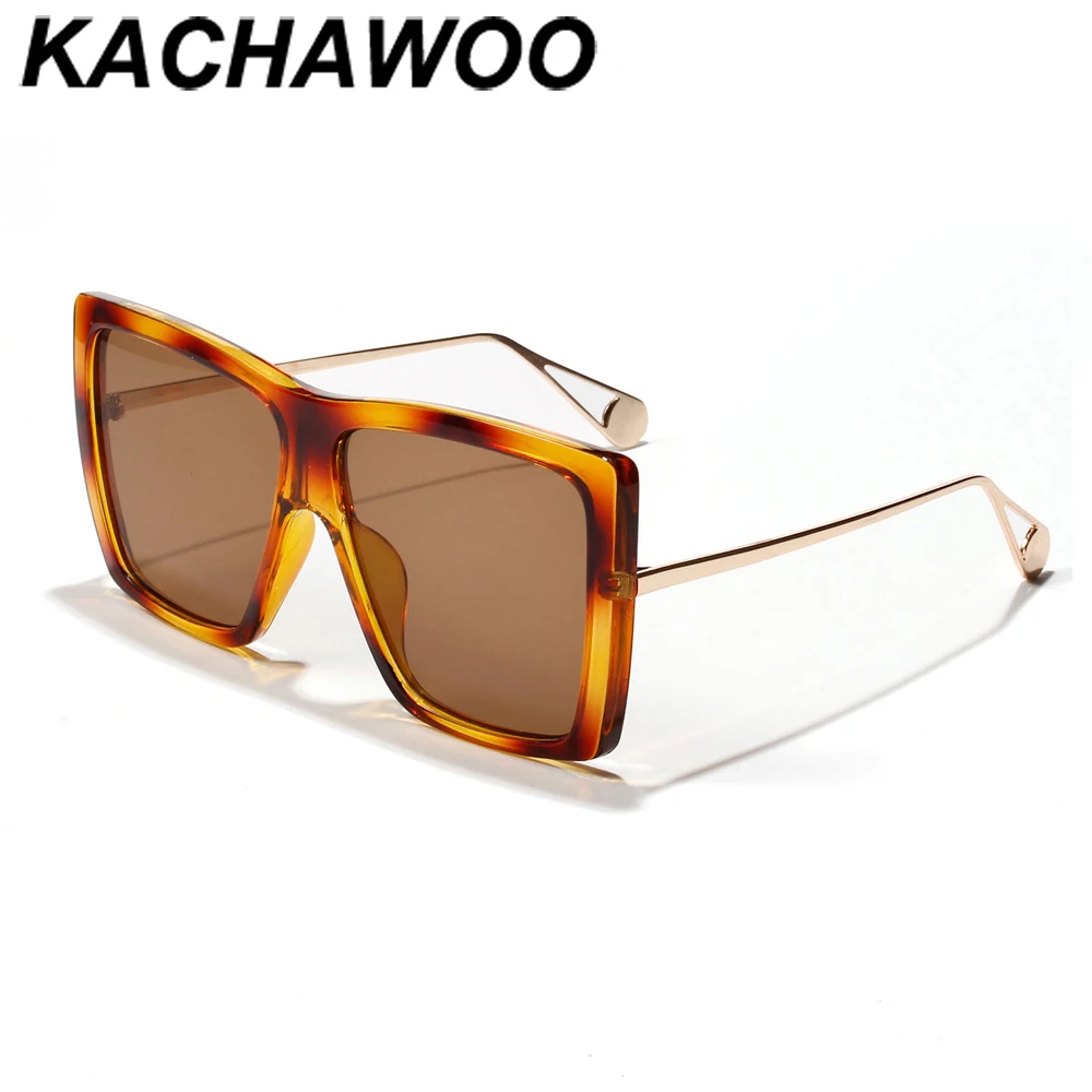 Солнцезащитные очки Kachawoo большого размера квадратные женские винтажные