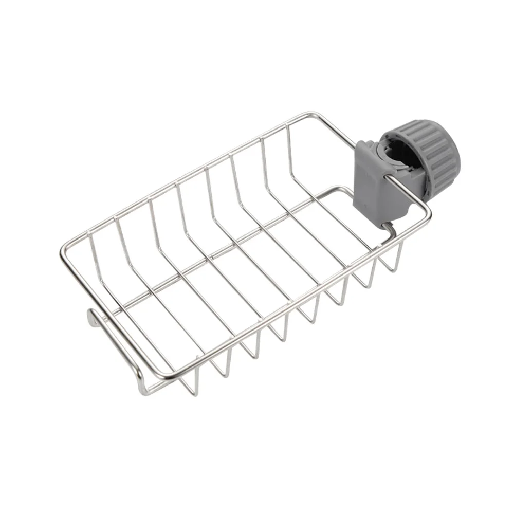 

Stainless Steel Faucet Rack Kitchen Storage Shelf Sponge Dish Cloth Finishing Rack Drain Rack Pool Rag Storage Drain Dry Rack