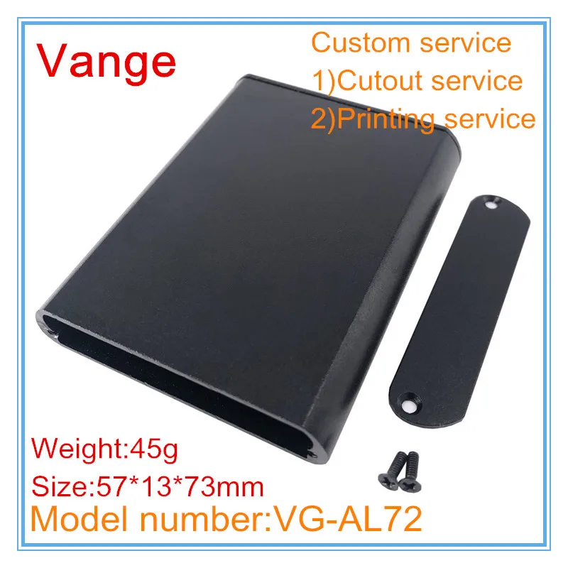 2pcs/lot portable project box 57*13*73mm 6063-T5 aluminum case enclosure diy for electronic PCB equipment | Обустройство дома