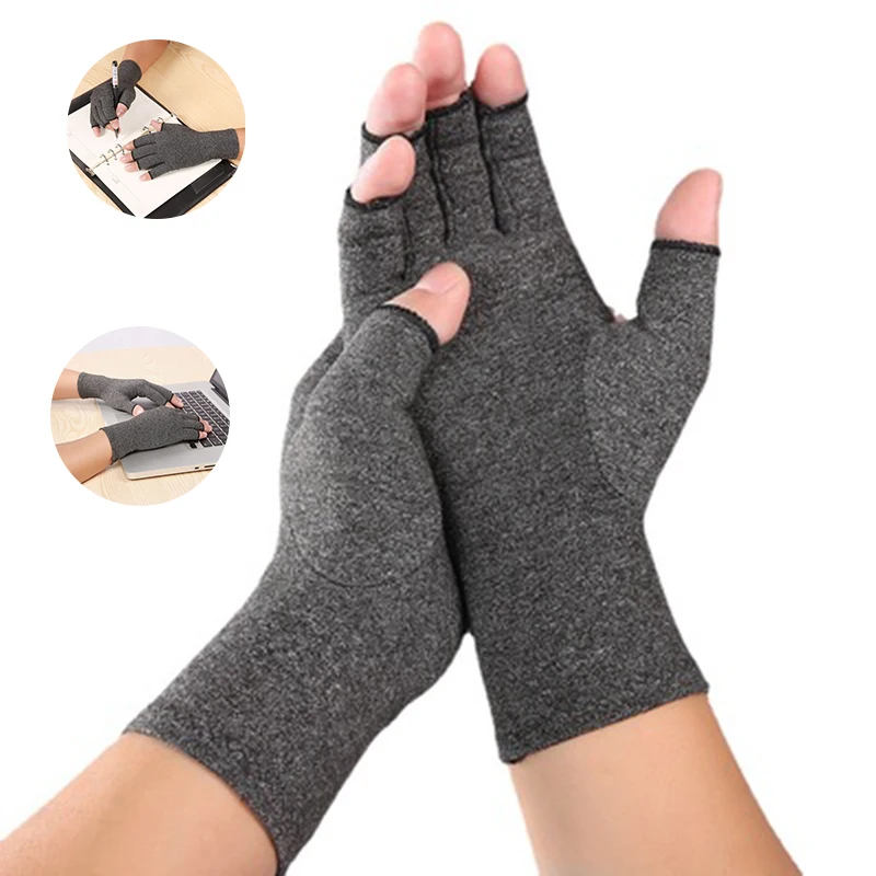 

1 Pair Compression Arthritis Gloves Wrist Support Cotton Joint Pain Relief Hand Brace Women Men Therapy Wristband