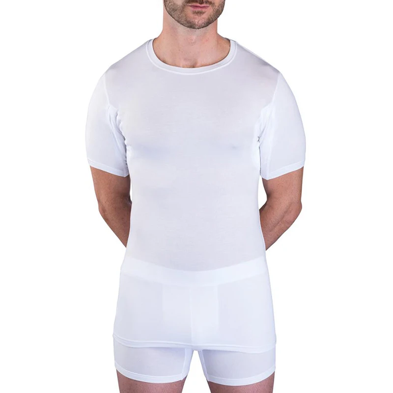 Фото Футболка WESPROJECT Lmport из австрийского модала, 220 г, с защитой от пота, нижнее белье, Мужская облегающая футболка с круглым вырезом №3