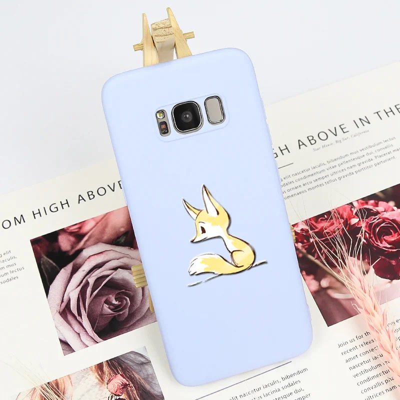 Простой чехол для Samsung Galaxy S8 S9 S10 4g 5G симпатичный карикатурный задний коврик Plus LiteS10e.