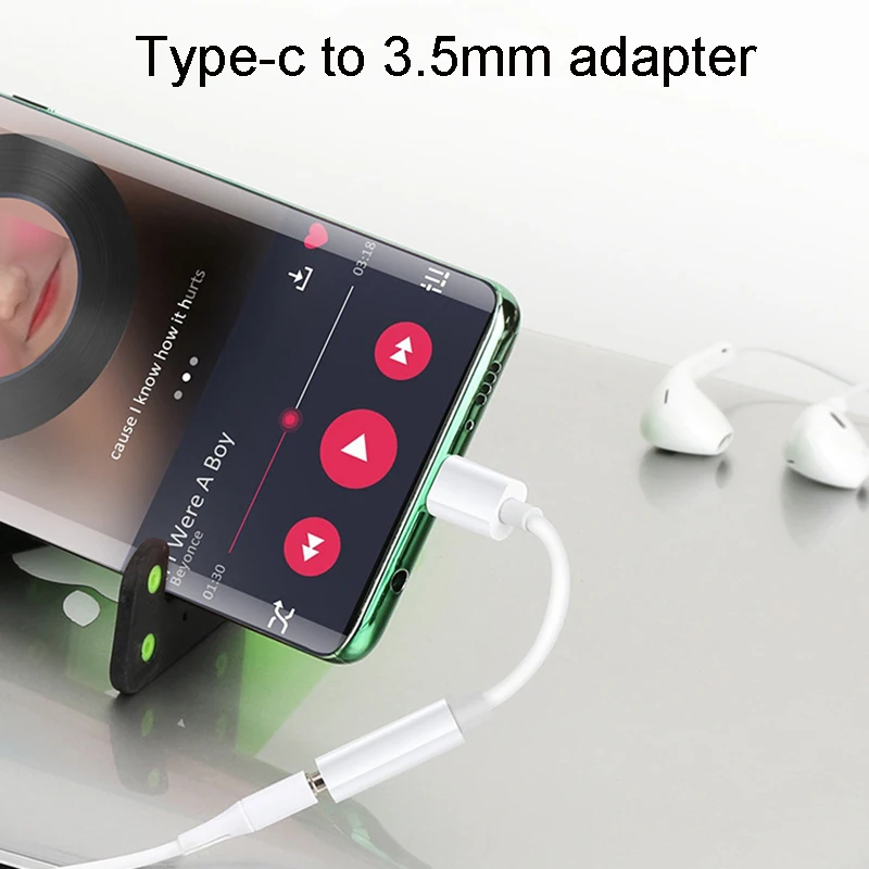 Адаптер Auswaur USB Type-C-3 5 мм 5В белый |