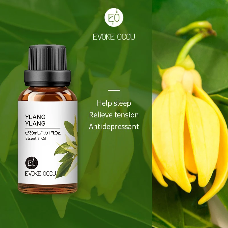 

EO 100 мл Ylang растительное эфирное масло с пипеткой для снижения кровяного давления уход за кожей спа массаж тела
