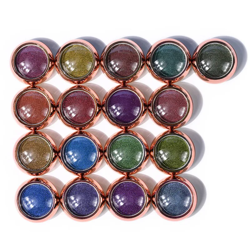 Многохромированные тени для век блестящие палитра металлических блестящих