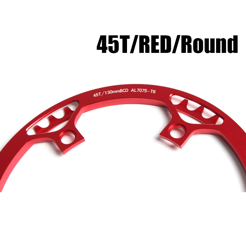 45T round Red Litepro Сверхлегкий 130 BCD 45T 47T 53T 56T 58T A7075 сплав BMX цепное кольцо складной велосипед BMX цепное колесо велосипед шатун зуб - Цвет: 45T round Red
