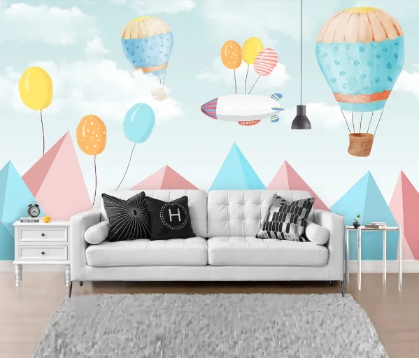 Rocket обои с рисунком самолета на воздушном шаре настенная мебель в детскую