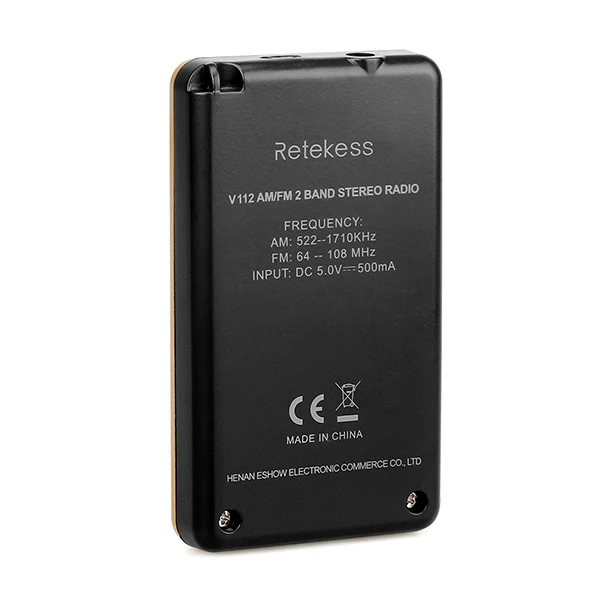 10 шт. Retekess V112 Мини карманный радио FM AM цифровой тюнинговый радиоприемник с перезаряжаемой батареей и наушниками F9202