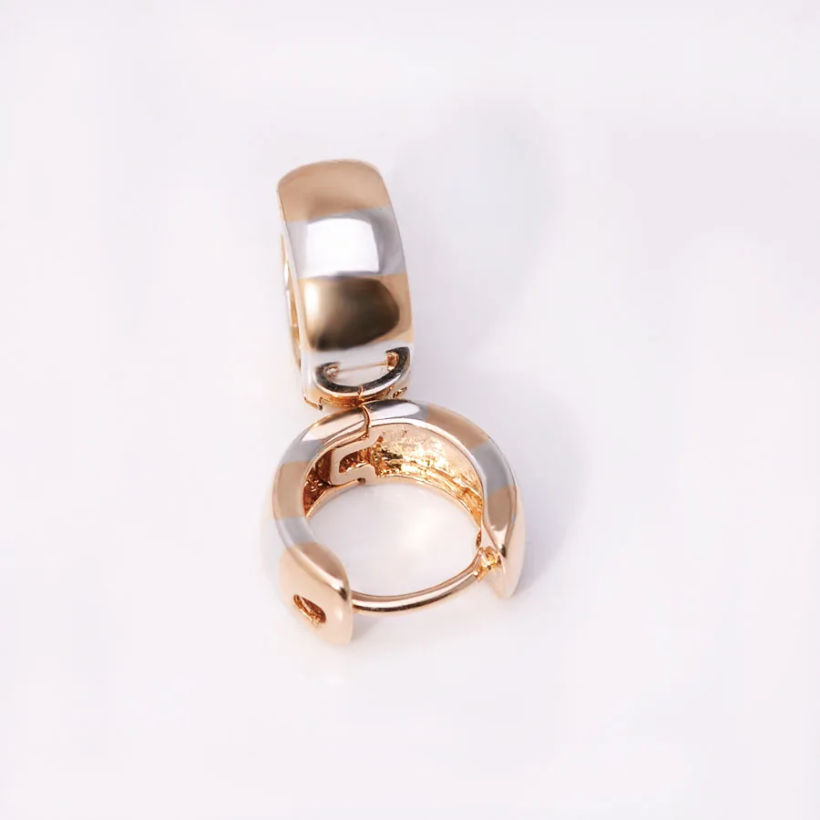 MxGxFam гладкие серьги-кольца для женщин без камня классический стиль смешанные 18 k