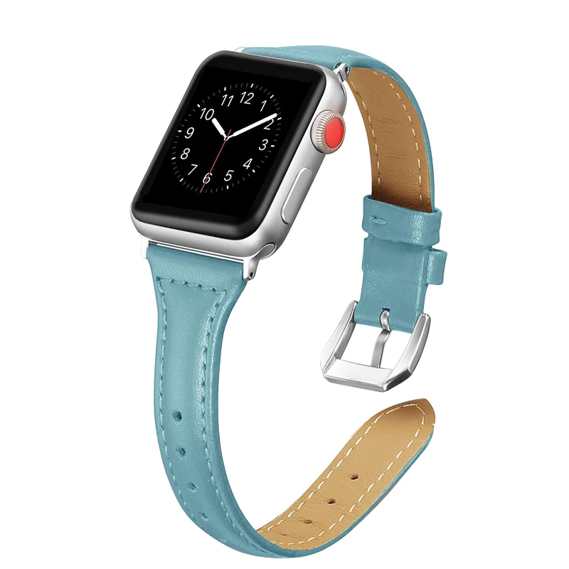 Blue С цветочным узором ремешок для apple watch, ремешок 42 мм, 38 мм, ремешок для наручных часов iwatch, Версия 44 мм 40 мм Series 5/4/3/2/1 кожаный ремешок correa спортивный браслет - Цвет ремешка: Blue