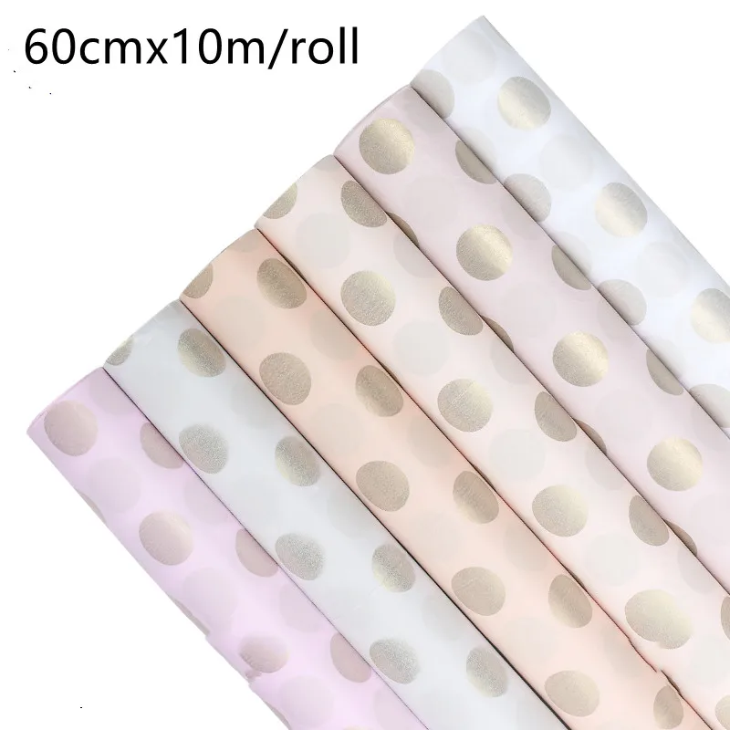 

10m×60cm /yards DOT Shape Tissue paper waterproof flower bouquet flower paper gift wrapping paper