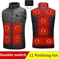 2021 men outdoor usb infrared heating vest jacket men winter electric heated vest waistcoat for sports hiking oversized 5xl