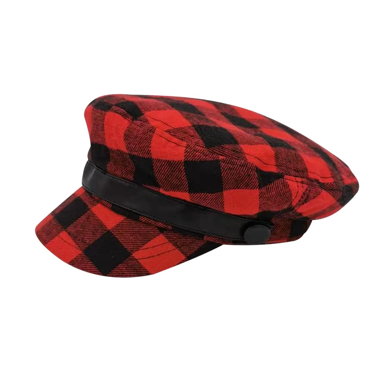 Популярная Осенняя Модная женская шапка в британском стиле теплые красные и