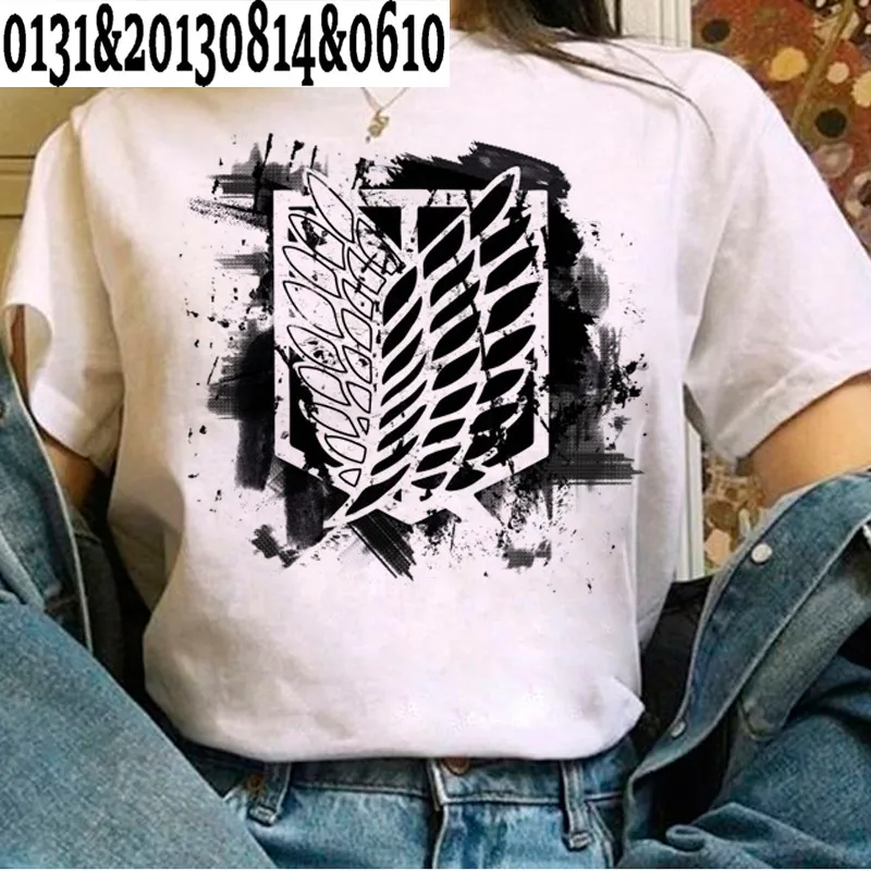 

Japanese Anime Attack on Titan T Shirt Women Kawaii Harajuku Cartoon Titans Attack Shingeki No Kyojin Graphic Tops Tees Female