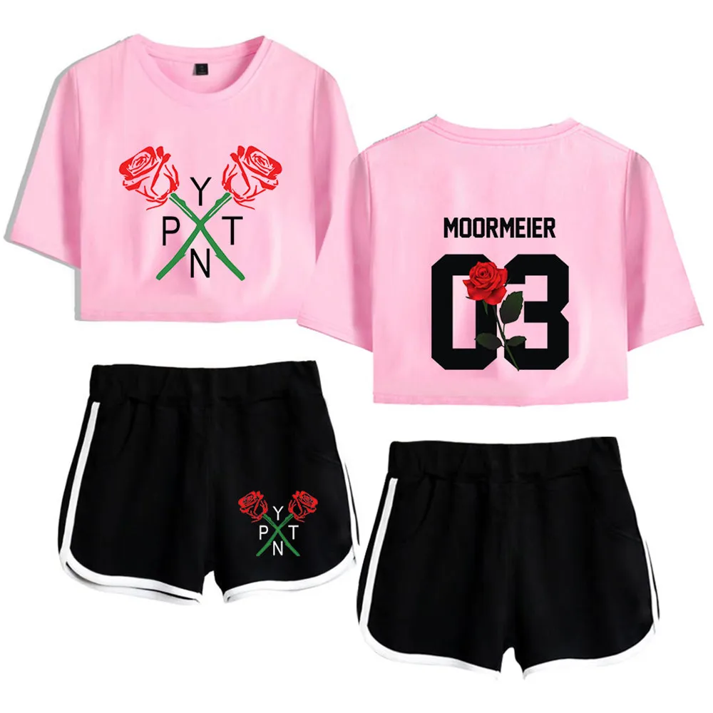 

Payton Moormeier Women Crop Top T shirt Shorts Sets Payton Merch Celebrity Print Vrouwen Tweedelige Set Shorts Mooie T-shirt