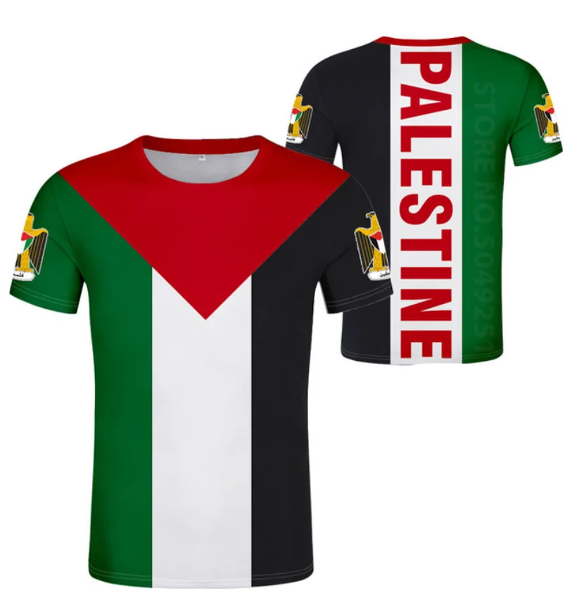 

PALESTINE T Shirt Free Custom Made Name Number Palaestina t-shirt Nation Flag Trendy men's T-shirt