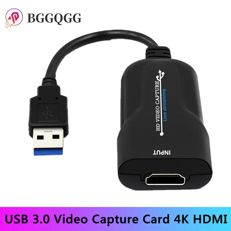 

Карта видеозахвата BGGQGG, USB 3,0, 1080P, 4K, HDMI