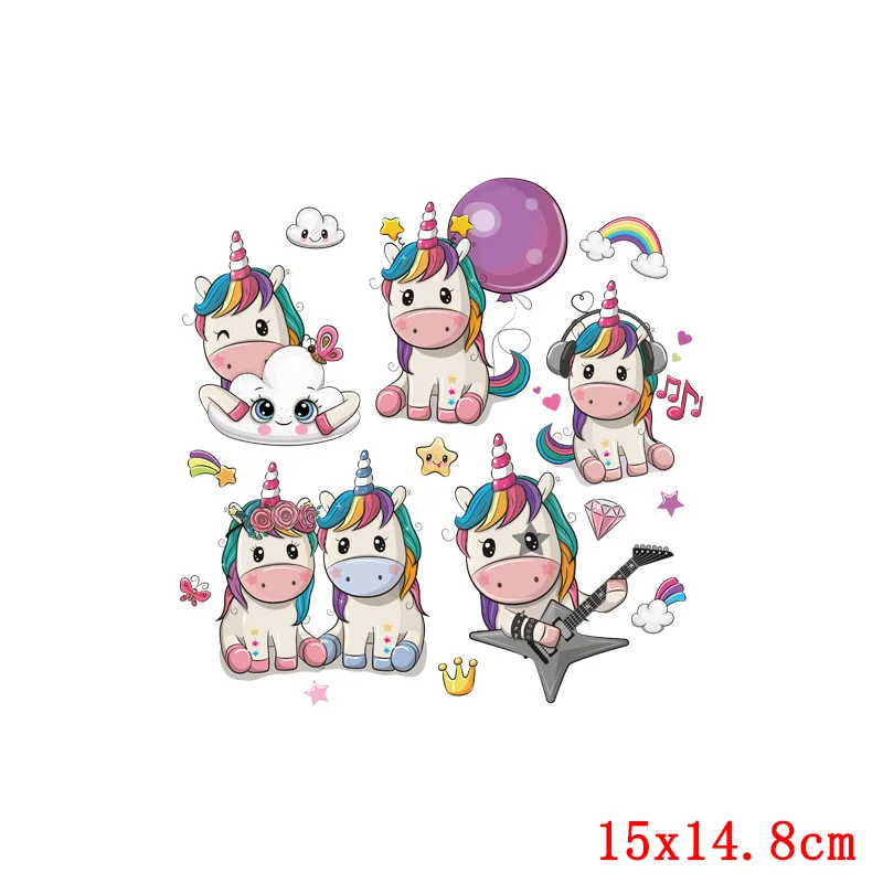 Радужные нашивки с единорогом на одежду дешевая аппликация самодельные наклейки