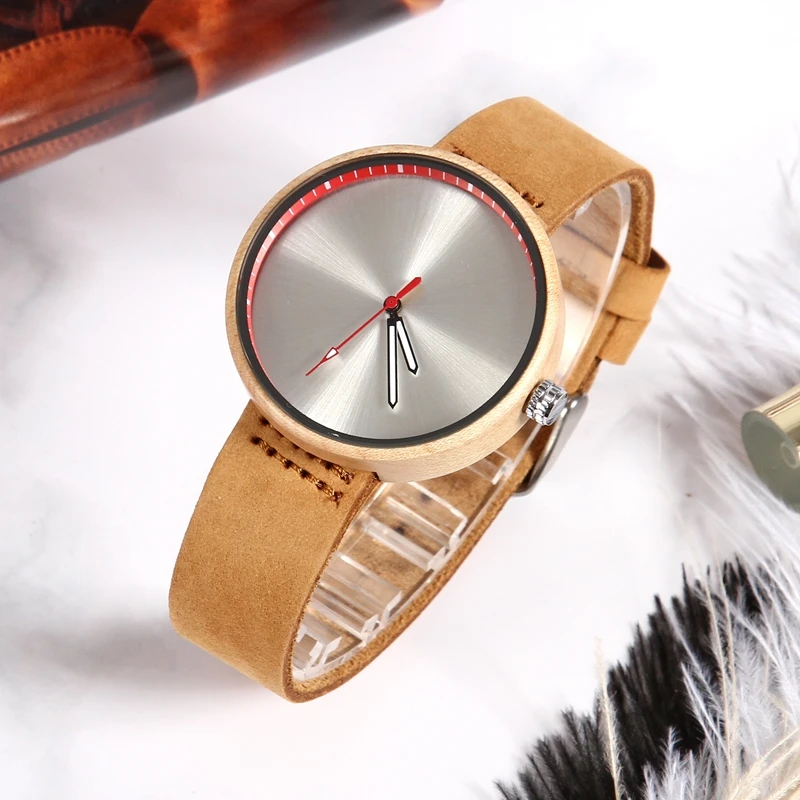 Простые Женские часы ручной работы модные повседневные деревянные женские