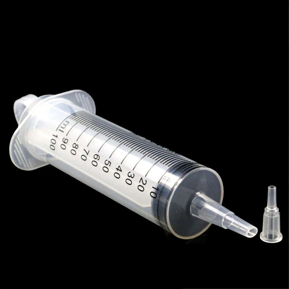 

100ml Plastic Reusable Big Large Hydroponics Nutrient Sterile Health Measuring Syringe Tools Cat Feeding Accessories Hot