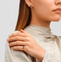 SKM 14k 18k rose gold Sapphire Rings for women diamond flower rings designer Anniversary Luxury Fine Jewelry
